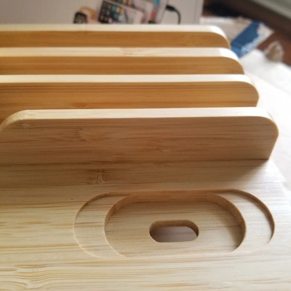 Universal Multi Device Cord Organizer Bamboo